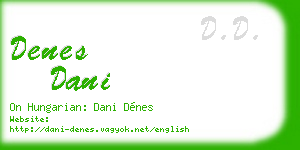 denes dani business card