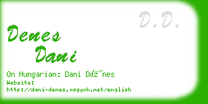 denes dani business card